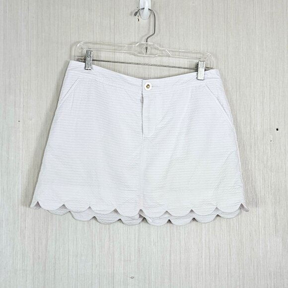 Lilly Pulitzer colette skort Resort White size 6 EUC - Picture 2 of 10